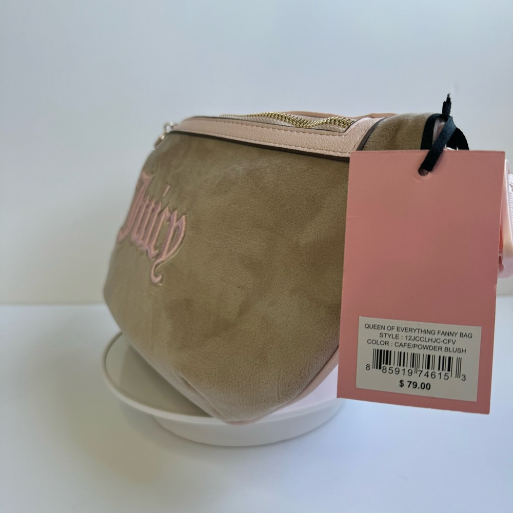 Juicy Couture YK2 Queen of everything Fanny Bag Cafe/ Powder Blush - Picture 7 of 16